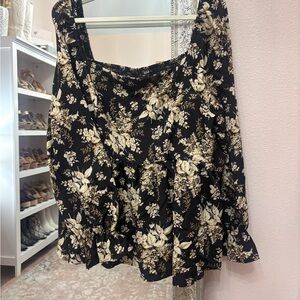 Floral Peplum Top